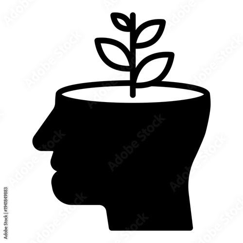 growth glyph icon vector illustration isolated on white background