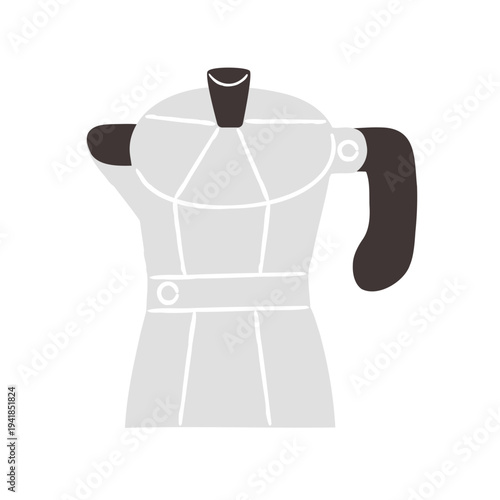 Hand Drawn Illustration of Moka Pot