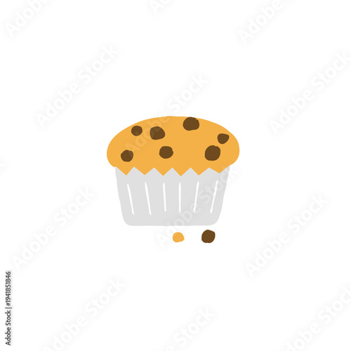 Hand Drawn Illustration of Muffin