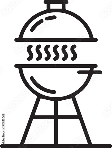 barbecue grill vector icon