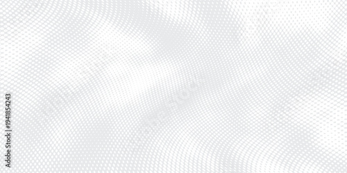 white gray particle wave background, dotted digital network texture, abstract big data technology concept, futuristic minimal style.