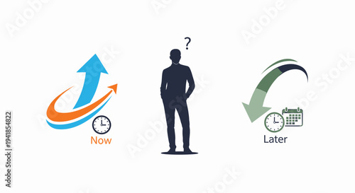 Set of 2 time management icons vector