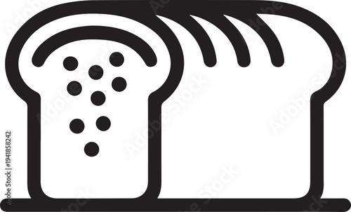 unique minimalist Bread Icon