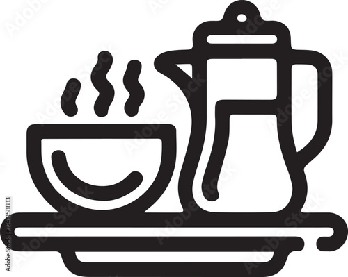 tea kettle icon silhouette