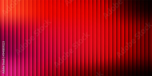 Futuristic vibrant vertical ribbed lines that distorts vivid red blue diagonal gradient. Vivid and colorful visual perfect for modern design, technology backgrounds, or creative advertising projects