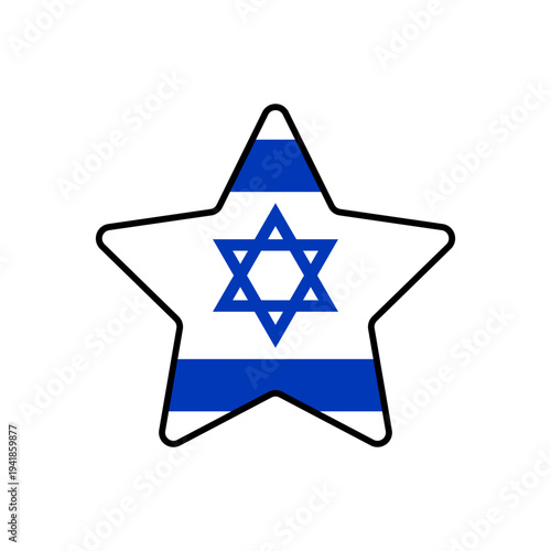 Star with the Israel flag
Vector Star with the flag on a white background