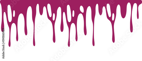 dripping liquid on red, dripping silhouette, Vibrant red paint dripping down a clean white background. 