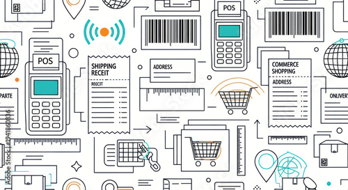 Ecommerce Icons Set for Online Shopping.