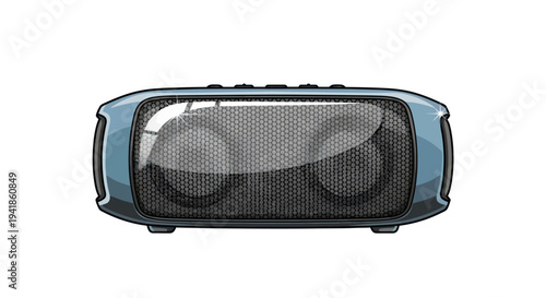 Portable Wireless Bluetooth Speaker with Mesh Front.
