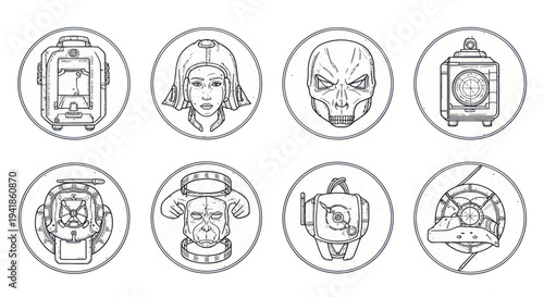 Collection of Various Iconic Character Designs.