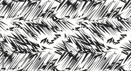 Black and White Feather Pattern Texture.