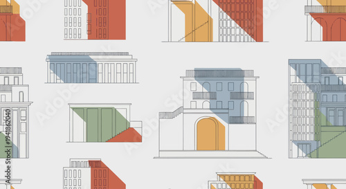 Colorful Architectural Building Designs and Structures.