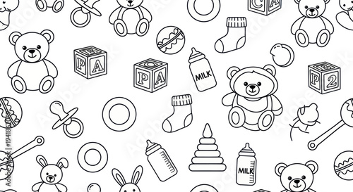 Black and White Baby Toys and Accessories.