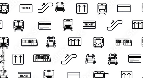 Collection of Simple Transport Icons.