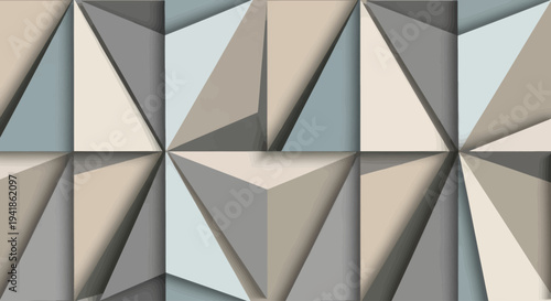 Geometric 3D Pyramid Shapes in Pattern.