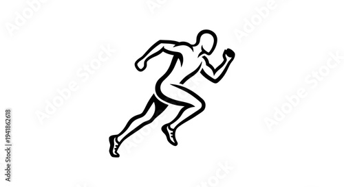 A fit man running with speed and agility in a dynamic pose