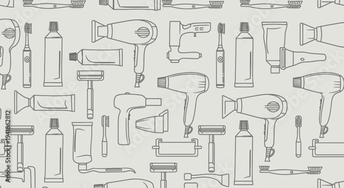 Collection of Hair Care Tools and Products.