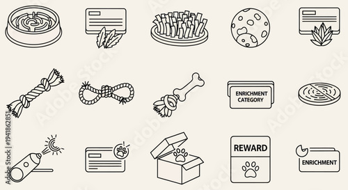 Dog Treats and Reward Icons.