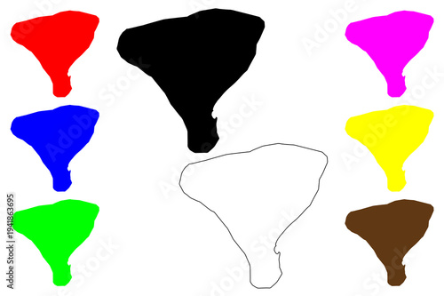 Bukoba city (United Republic of Tanzania) map vector illustration, scribble sketch Bukoba map