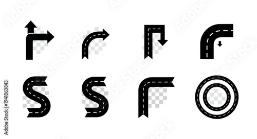 Road Elements - A Collection of Roadway Icons for Design Projects.