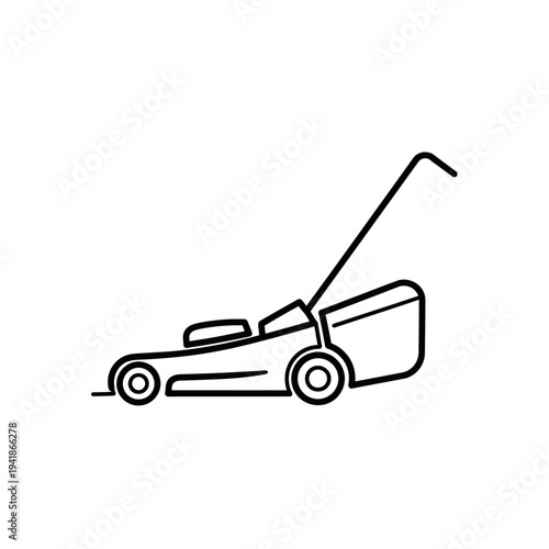 Lawn mower outline for yard work.