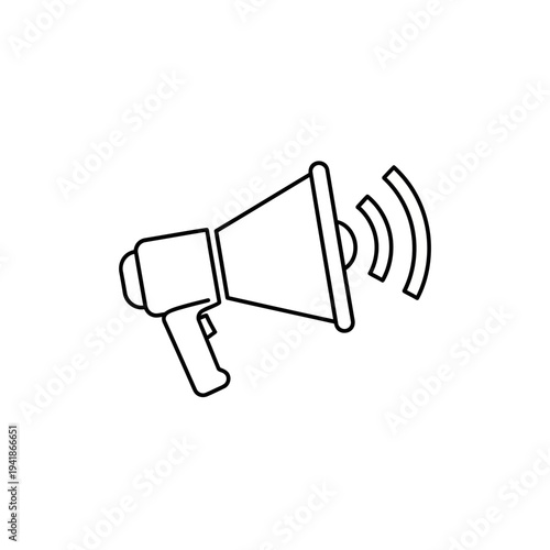 Megaphone Sound Illustration for Announcements and Promotions.