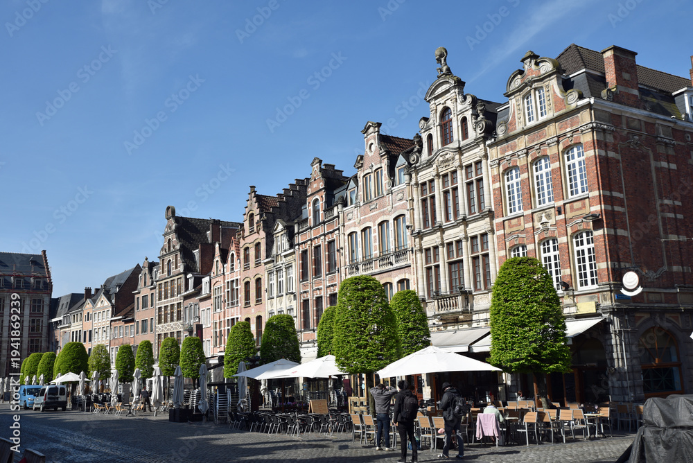 Obraz premium Façades flamandes à Louvain. Belgique
