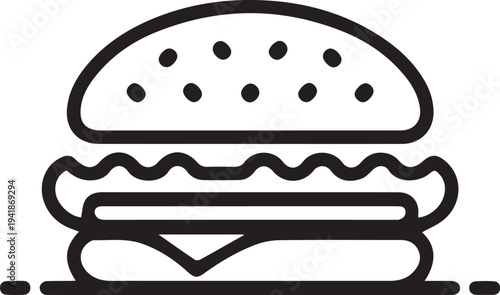 minimalist Cheese burger icon