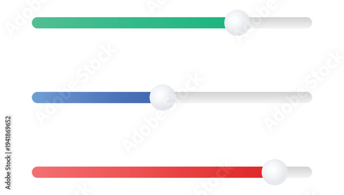 A colorful illustration of three lightsabers with green, blue, and red blades on a white background