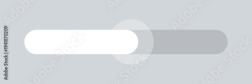 A modern toggle button with a white and gray design on a light gray background