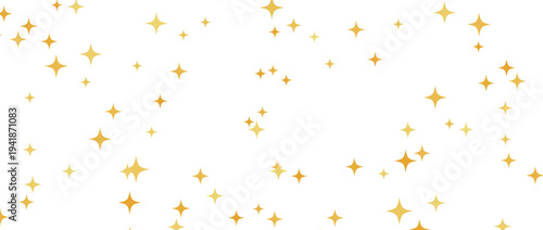 Gold falling down confetti background. Repeated golden dotted glitter pattern. Yellow, orange and golden dots wallpaper. Celebration Christmas, New Year or birthday party repeating backdrop. 