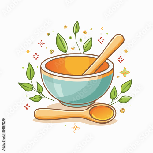 Mortar and Pestle with Spoon.