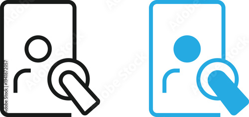 Modern and unique  ID Card Verification Icon icon.