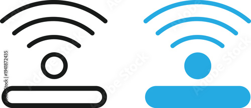 Unique and clean Internet Signal Icon.