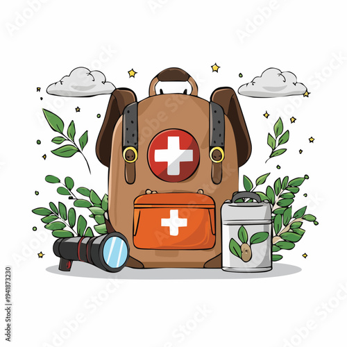 First Aid Kit Backpack with Medical Supplies.