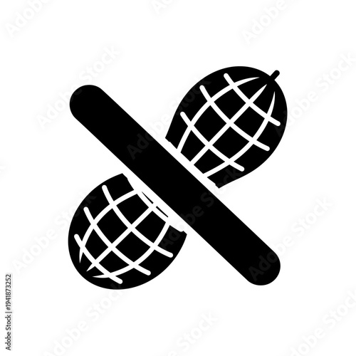 No peanuts allergy symbol for food safety and awareness.