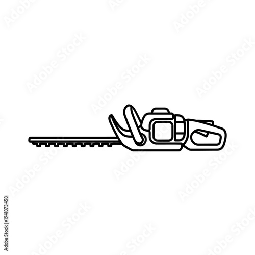 Outline illustration of a hedge trimmer tool.