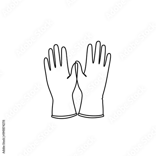 Protective Gloves Outline for Safety and Hygiene.
