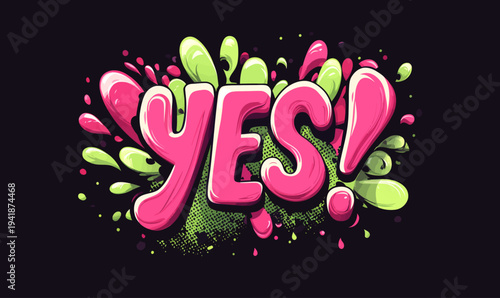 The pop art style is evident in this condensed display font, which displays a bright slanted alphabet, including a variety of letters and numbers