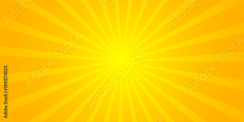 Sunset bright pop art comic background with halftone color and funny cloud vector