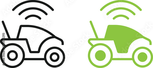 Modern and unique  Self Driving Farm Vehicle Icon
