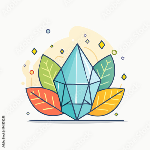 Geometric Crystal Illustration.