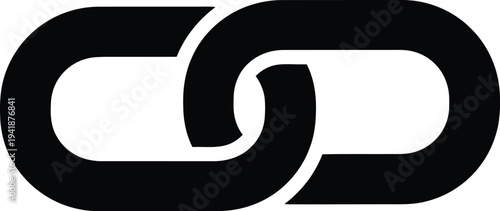 Chain link icon showing concept of connection security and hyperlink