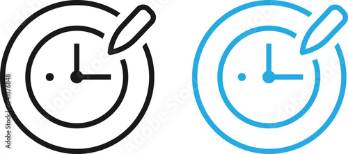 Modern and minimal Time Edit icon