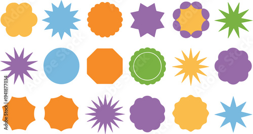 shape vector geometric pattern set for design color motif use