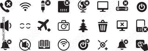 icon glyph pictogram ui symbols disabled offline status