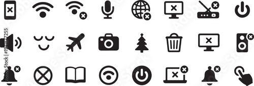 icon ui disabled grid communication symbols
