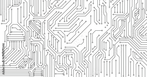 Abstract background with technology circuit board texture. Electronic motherboard illustration. 