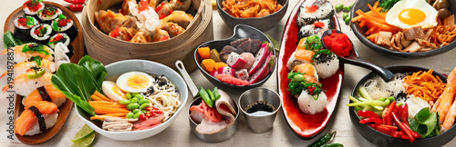 Asian style banquet or buffet.