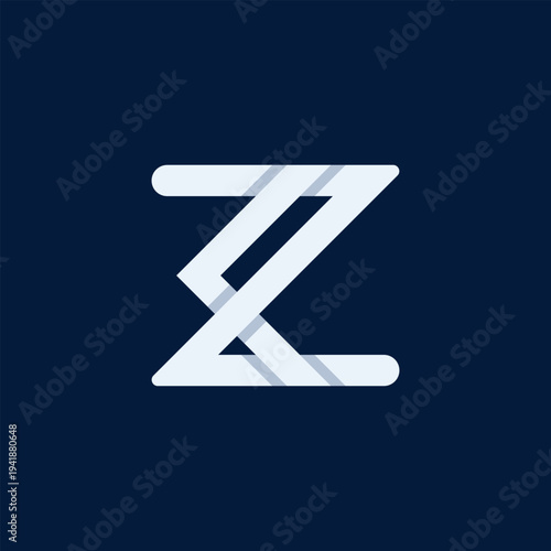 ZK KZ Letter Logo Design with a Minimalist Flair